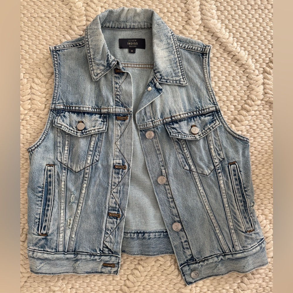 J. Crew Indigo Denim Vest